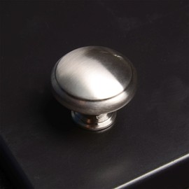 South Main Hardware 25-Pack, SH2711-SN-25 Traditional Round Pull Knob, 1-3/16", Satin Nickel