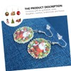 ABOOFAN 3sets Gold Earrings Women Christmas Ornaments Xmas Eardrop Jewelry