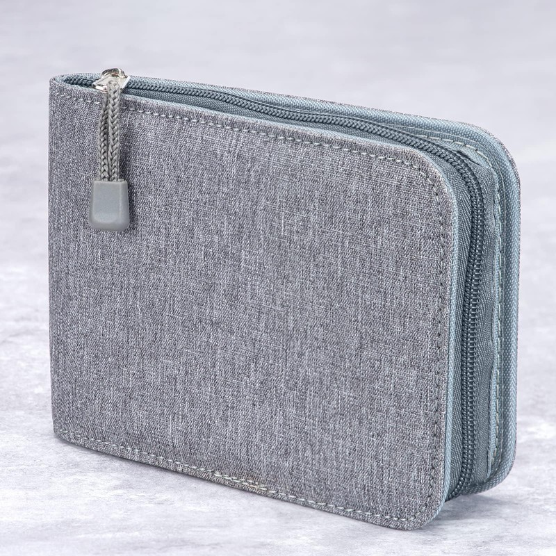 Lanxivi 12 Fountain Pen Case, Rollerball Pen Case Gray Color,