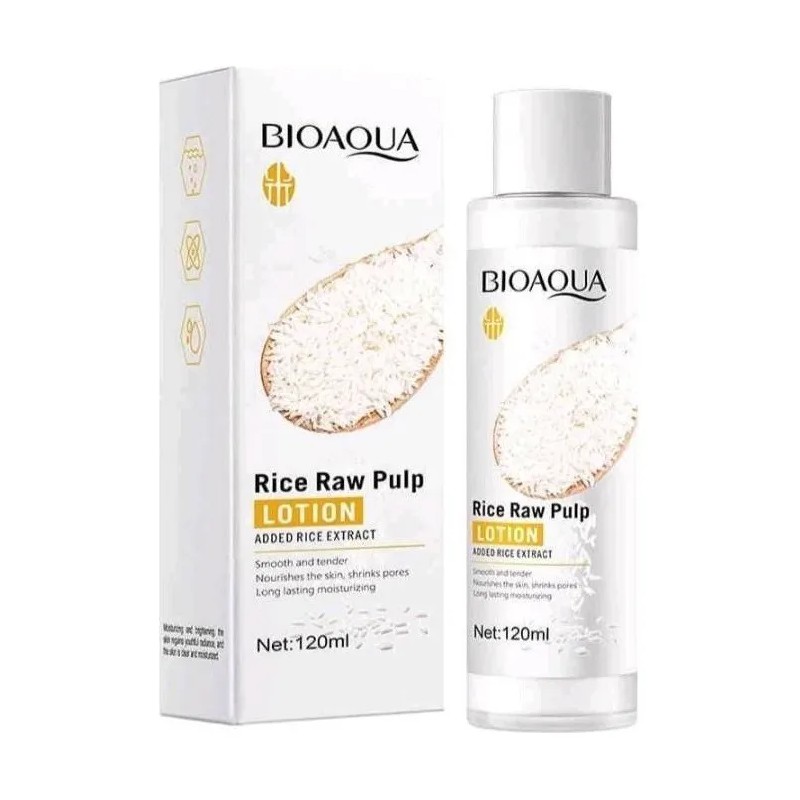 Bioaqua tónico de arroz 120 ml, aclara e hidrata suavemente
