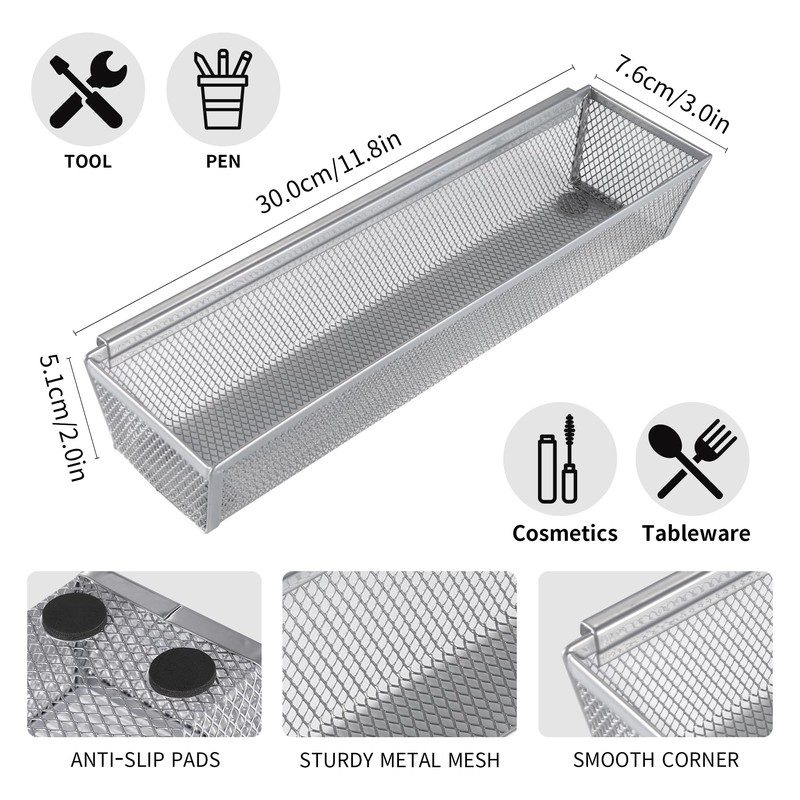 Faridabio Drawer Organizer for Kitchen, Silverware Organizer Cutlery Tray Utensil