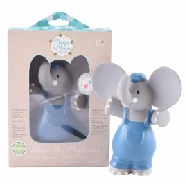 Tikiri Meiya & Alvin Collection Alvin the Elephant - All Organic Natural Rubber Squeaker Toy