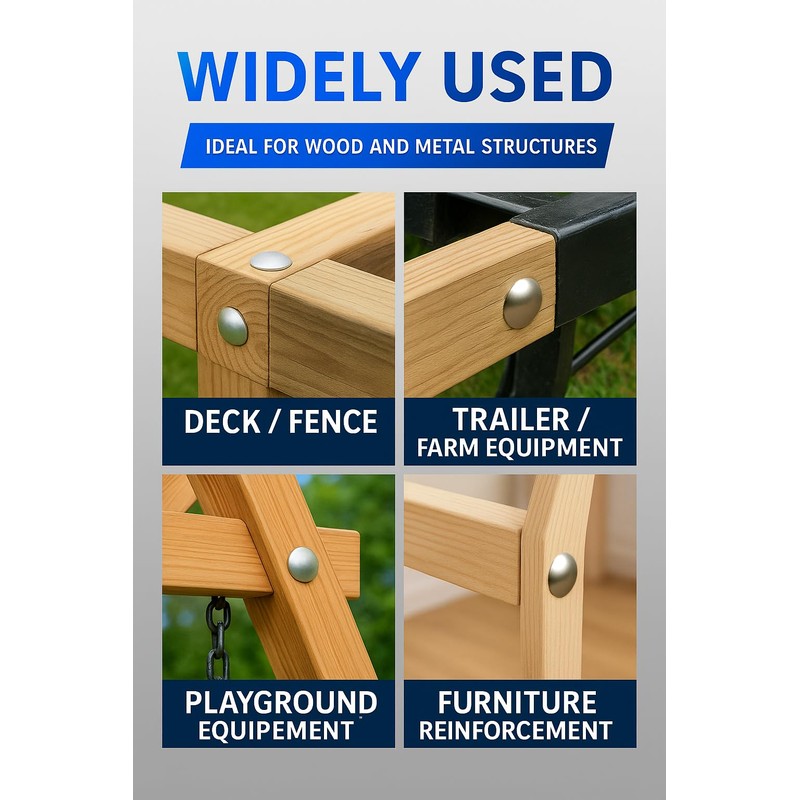 IMScrews 3/8"-16 x 2-1/4" Carriage Bolts, Round Head & Square