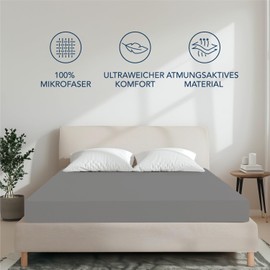 Dreamzie Fitted Sheet, 100% Polyester Microfiber, Oeko Tex Certified without Chemical Substances, Soft Peach Skin