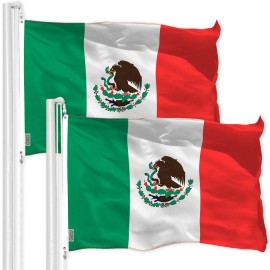 G128 Mexico Mexican Flag 3x5 Ft 2Pack 150D Printed Polyester