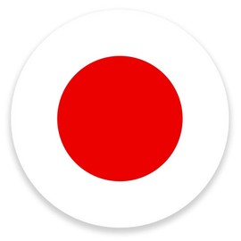 DestinationVinyl 2 x 10cm/100mm Japan Flag Window Cling Sticker Car Van Campervan Glass #9084