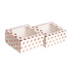 Anniversary House 2-pack Treat Boxes, Rose Gold Polka Dot Foil