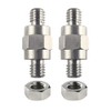 Ampper 3/8"-16 Brass Side Post Battery Terminal Stud Bolts, Nickel