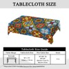 Swono Mexican Pattern Rectangular Tablecloth Ethnic Mosaic Patchwork Mandala Washable