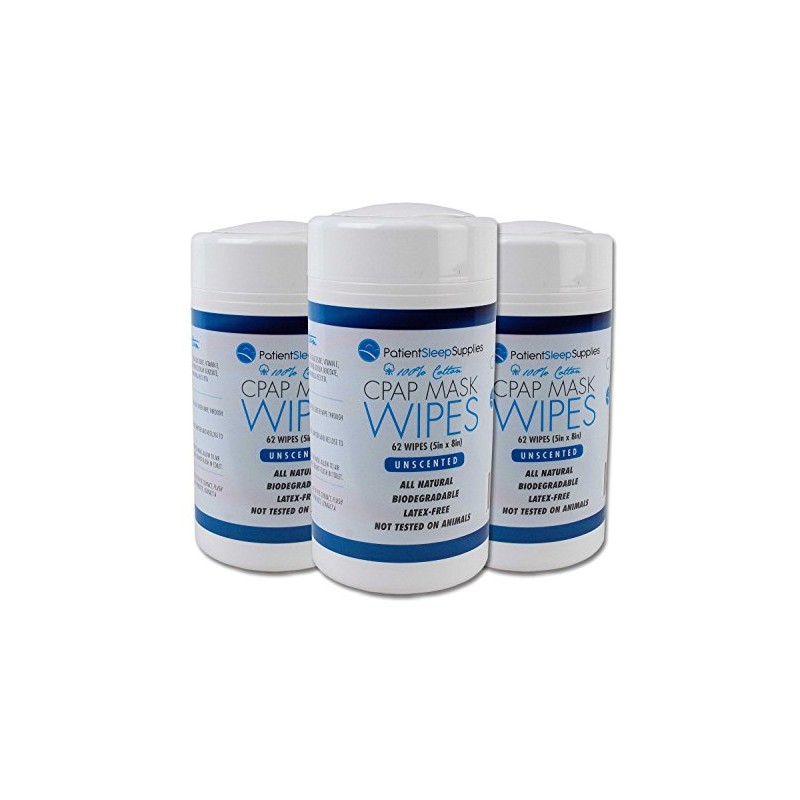 Patient Sleep Supplies CPAP Mask Wipes - 3 Packs of