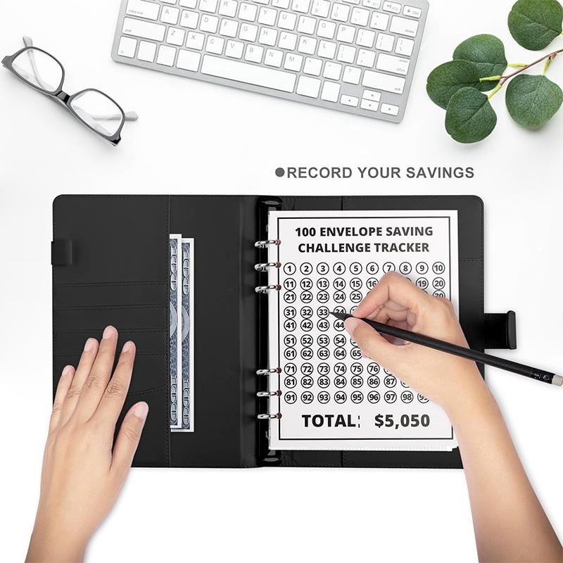100 Envelopes Saving Challenge, A5 Money Saving Budget Binder with