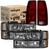 Nilight Headlight and Taillight Assembly Combo Compatible with 1994 1995