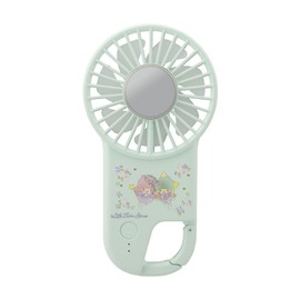 Greenhouse Sanrio Collaboration Handy Fan Cooling Plate with Carabiner 2024 Model Small Little Twin Stars GH-FANHHT-TS