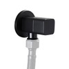 Square Angle Stop Valve, G1/2" Brass Matte Black Shut Off