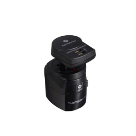 Samsonite Travel Accessories - World Adaptor Pro 3-P+USB, Black, Black (Black), Travel Bottles & Containers