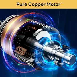 EZONEDEAL Tire Inflator Portable Air Compressor, Air Pump, Smart Air Pump with Digital LCD Pressure Gauge, Car Air Pump, Cordless Air Pump For Car, Motorcycle, Bike, Ball, Dual-Use Type