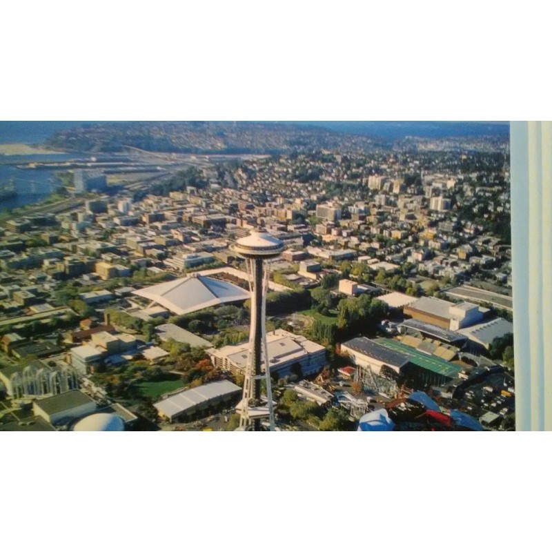 THE PACIFIC NORTHWEST BRIGHT AIR VIEW PHOTO POST CARD OVER