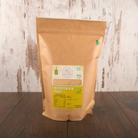 süssundclever.de® Bio Reisprotein Pulver | 85% veganes Protein | 1,0 kg | plastikfrei abgepackt in ökologisch-nachhaltiger Bio-Verpackung