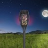 4PCS Solar Power Torch Shaped Flickering Flame Light Outdoor Garden