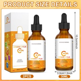 TECHEEL Vitamin C Serum 20% Vitamin C Serum Face Vitamin C Face Serum Vitamin C Face Care Serum Moisturising Serum Niacinamide Face Serum 30 ml Pack of 2