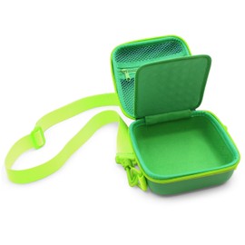 CASEMATIX Carry Case Compatible with Yoto Mini 2024 Edition Bluetooth Music Player and Yoto Mini Cards - Includes Green Case Only - Main Compartment Measures 4.5" x 4.5" x 1.75"