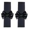 Dotesy 2PCS Cute Bow Leather Car Seat Belt Cover Pads,