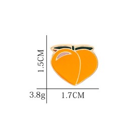 Peach Enamel Brooch Lapel Pin Badge Students Fresh Art Enamel Pin Collection Art Brooches for Women Lapel Pins Badge Collar Jewelry