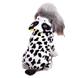 Coppthinktu Disfraz de Perro araña Disfraz de Halloween Divertido Estilo araña Disfraz con Capucha Ropa, Negro, Pequeño