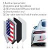 USA Black Monochrome American Flag Car Auto Chrome Emblem Decal