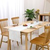 LLCUTESHOP Table Runner European White 32x220cm,Thickened Handmade Embroidery Double Layer
