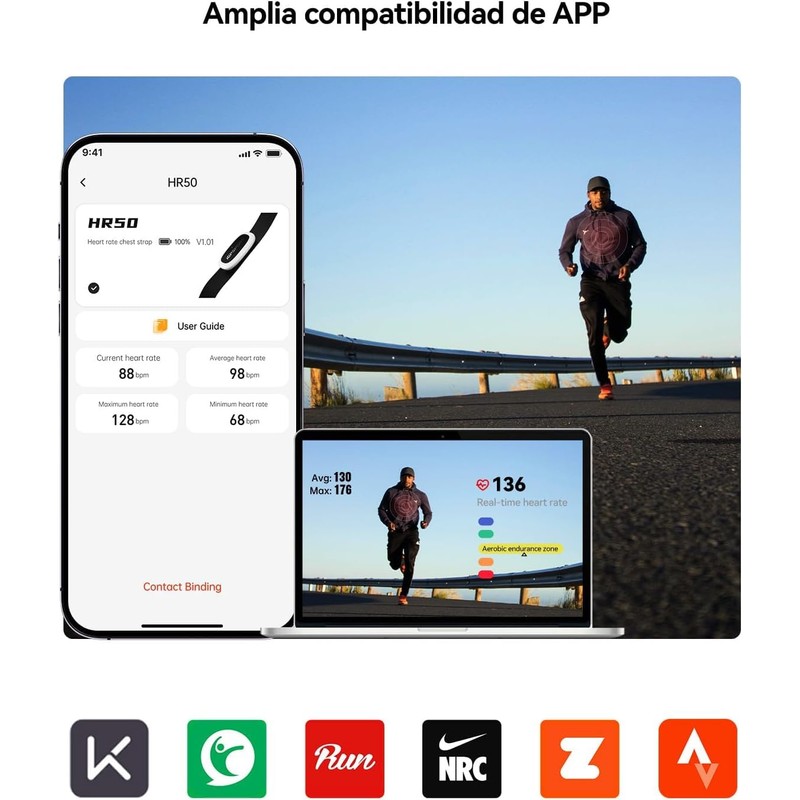 iGPSPORT HRM Bluetooth & ANT+ for Fitness Training Running Cycling