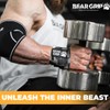 BEAR GRIP - Weight Lifting Wrist Support Straps (Black/Grey)