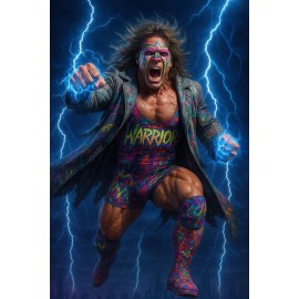 WWE GIANT 24”x36” POSTER PRINT -  THE ULTIMATE WARRIOR
