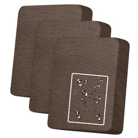 MAXIJIN Waterproof Sofa Seat Cushion Cover Jacquard Sofa Seat Cover Non-Slip Couch Seat Slipcover Protector Replacement for Individual Cushion with Elastic Bottom (Dark Brown, 1 Seater*3)
