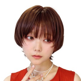 AQUADOLL Wig, Short Bangs, Layer, Wolf, Blonde, Color, High Tone, Full Wig, One Size Fits Most, RLB. Real Brown wg361RLB