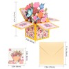 TOCCOOL 3D Flower Pop-Up Greeting Card, Handmade Floral Bouquet Card