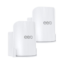 QUIDDITY eero Pro 7 Wall Mount Kit – Outlet & Wall Mount Bracket for Space Saving and Cable Management, Compatible with eero Pro 7 Tri-Band Mesh Wi-Fi 7 Router – White (2 Pack)