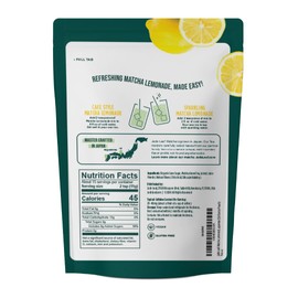 Jade Leaf Matcha Lemonade Mix, Matcha Powder Slightly Sweetened with Real Lemon Juice, Barista Crafted Energy Drink, Japanese Sourced Matcha (15 Servings, 5.8oz)