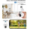 Wesecuu 2.4/5G Wireless Bluetooth Dual-Band WiFi PTZ Bulb Camera 3MP