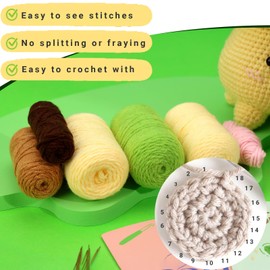 VETAC Crochet Kit for Beginners, Crochet Kit with Step-by-Step Video Tutorials and High-Resolution Tutorial Handbook, Learn to Crochet Kits for Adults Beginner-Crassula Succulent
