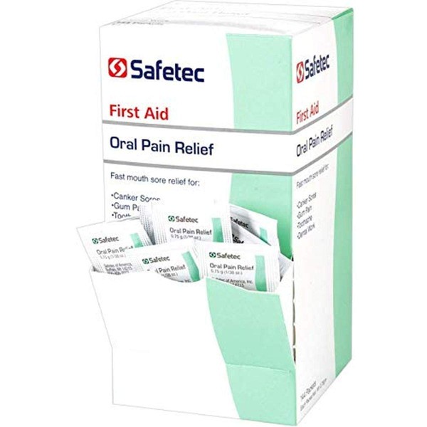 Safetec Oral Pain Relief, .75 g Packets, Box of 144