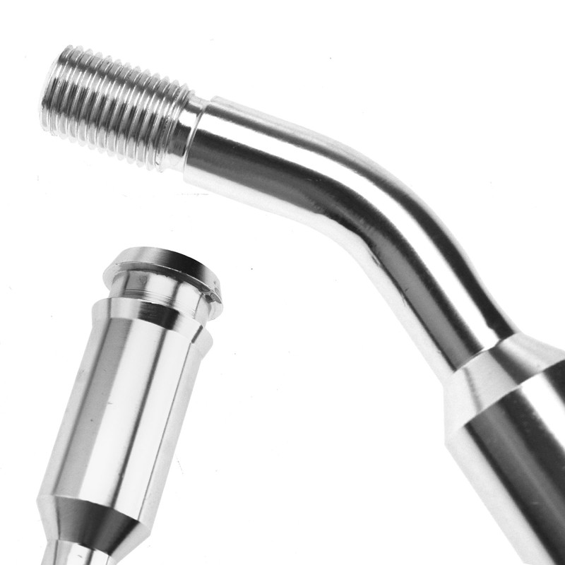 Create idea Car Silver Curved Gear Knob Extension Gear Lever