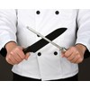 Victhur Honing Steel Kitchen Knife Sharpener Rod 12 Inch Sharpening