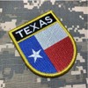BE0415EV01 Texas EUA Country Flag Embroidered Patch Gold Border Uniform