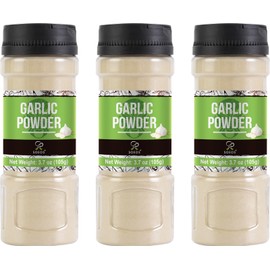 Soeos Garlic Powder, Garlic Powder Seasoning, Additive Free, Non-GMO, Garlic Seasoning for Flavor Vegetables, Grilled Meats, Salads, Dressings and More, 3.7 Ounce(Pack of 3)