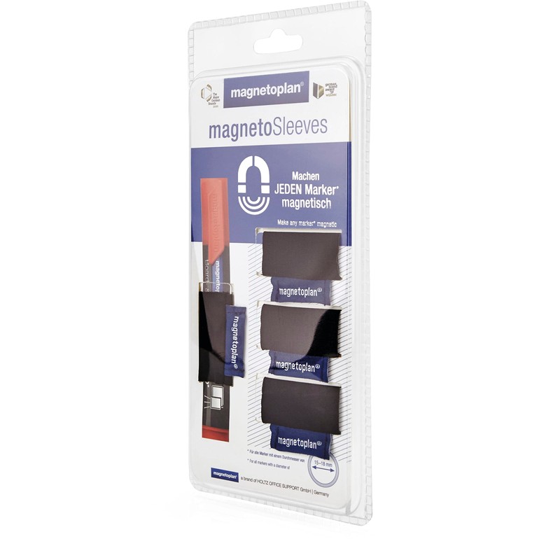 magnetoplan magnetoSleeves Magnetic Holder for Whiteboard Markers with Diameter 1.5