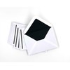 25 Mourning Envelopes with Black Silk Lining and Black Bar,