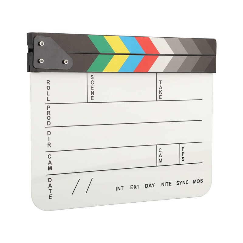 Acrylic Film Clapboard Professional Dry Erase Movie Props Clap Board