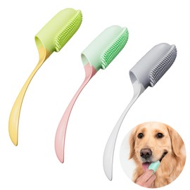 Pijaborg Dog Toothbrush 3 Pcs, Finger Toothbrush Dental Care for Pet, Toothbrush for Dogs Teeth Cleaning Suitable for Medium and Large Dogs