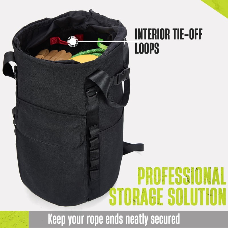Arborist Rope Bag, 35L Tree Climbing Rope Bag, Arborist Equipment